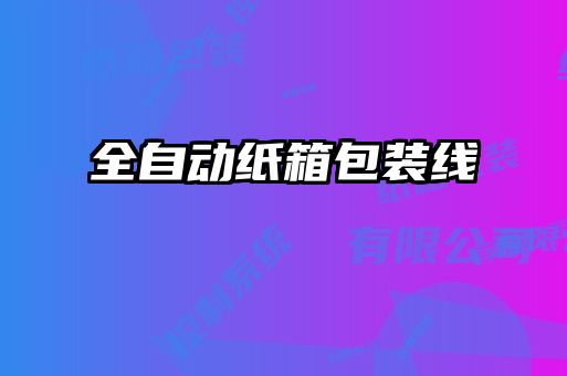 全自動(dòng)紙箱包裝線(xiàn)