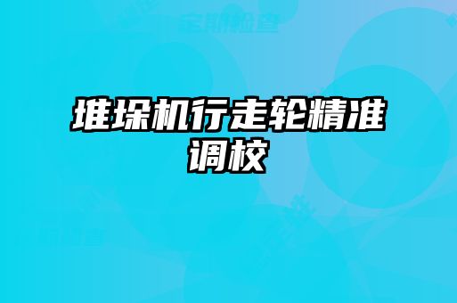 堆垛機行走輪精準(zhǔn)調(diào)校