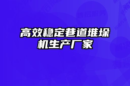高效穩(wěn)定巷道堆垛機生產廠家