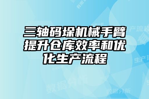 三軸碼垛機(jī)械手臂提升倉庫效率和優(yōu)化生產(chǎn)流程