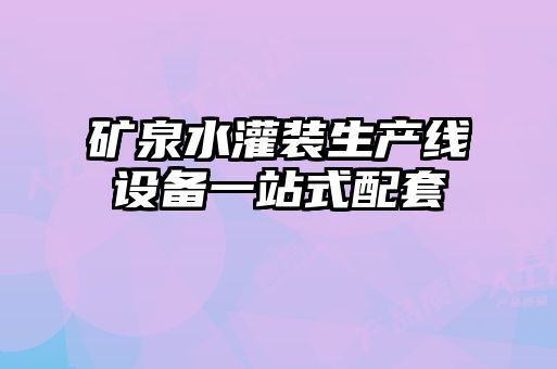 礦泉水灌裝生產(chǎn)線設備一站式配套