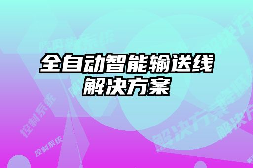 全自動智能輸送線解決方案