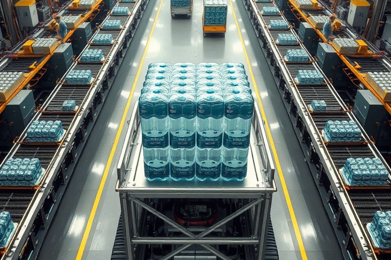 蘇州礦泉水自動貼標機，助力企業(yè)高效包裝
